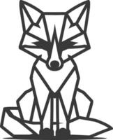 geometric art design fox design simple and striking vector