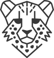 geometric art design cheetah design Fast and fierce vector
