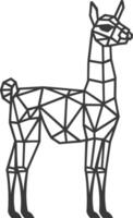 geometric art design llama design Simple and stylish vector