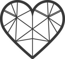 geometric art design heart design Simple and elegant vector