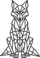 geometric art design fox a modern take on wildlife vector