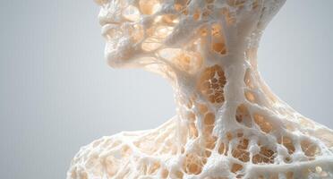 Intricate organic structure with translucent patterns photo