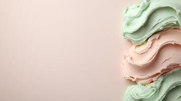 pastel colored roses on a light background photo