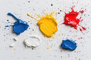 Colorful paint splatter abstract background photo