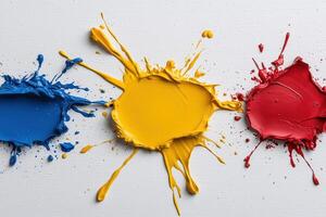 Colorful paint splatter abstract art photo