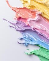 Vibrant abstract paint strokes photo
