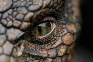Close up of a reptiles eye photo