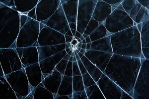 Intricate spider web pattern photo