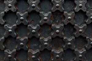 Rusty metal texture with intricate patterns photo