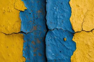 Vibrant abstract texture with cracked paint photo