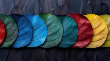 Colorful feather pattern abstract background photo
