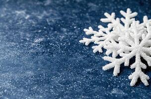 Sparkling winter wonderland with snowflakes photo