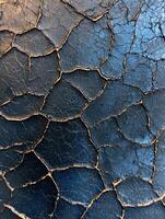 Cracked and weathered surface with intricate patterns photo
