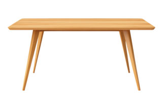 Empty wooden table isolated on transparent background png