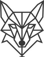 geometric art design wolf design Simple and bold vector