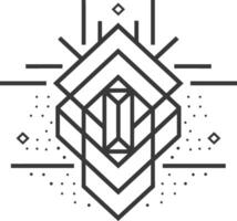 Geometric abstract art with intricate lines vector