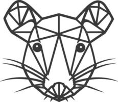 geometric art design rat design Simple and stylish vector