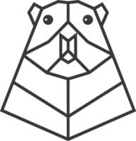 Geometric animal art simple and elegant A modern take on a classic design vector