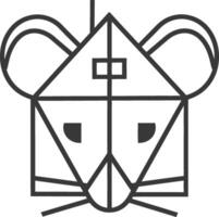 geometric art design rat design Minimalist and modern vector