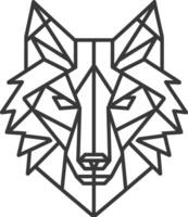 geometric art design wolf a modern take on a classic vector