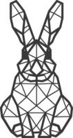 geometric art design bunny art Simple and elegant vector