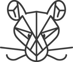 Geometric animal art Minimalist design vector