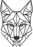 geometric art design wolf design Minimalist and stylish vector