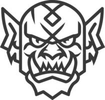 Angry goblin mascot design A fierce look vector