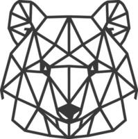 A bear head made out of geometric shapes vector