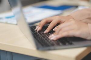 business documents businessman check legal document review Prepare documents or analysis reports, tax items, accounting documents, data contracts, office partner agreements. photo