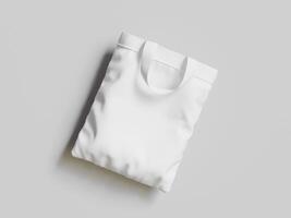 White bag mockup on grey background photo