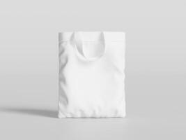 White bag mockup on grey background photo