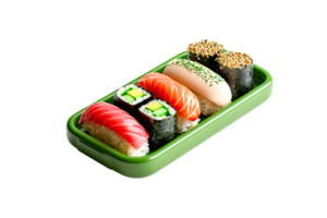 Sushi isolated on transparent background for japanese food illustration png