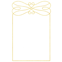 Glittery gold frame with a pattern on a transparent background png