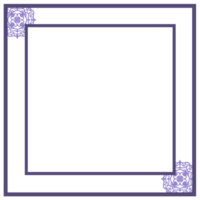 a purple square frame with a floral pattern png
