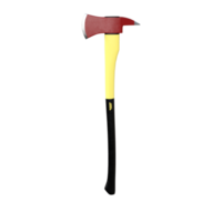 axe with a wooden handle on a transparent background png
