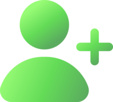 Light green add new user icon png