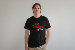 Clean Graphic Tee Mockup Template Front View Showcase psd
