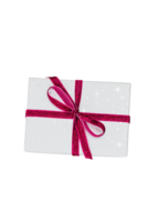 red gift box with ribbon isolated background. png