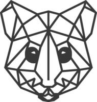 Geometric animal portrait Simple and stylish vector