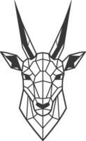 Geometric antelope head art A modern take on wildlife vector