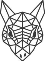 Geometric animal portrait Simple lines complex form vector