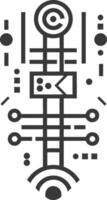 Abstract geometric design with a copyright symbol vector