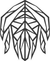 Abstract geometric design with sharp points and intersecting lines vector