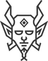 stylized illustration of a devil head vector