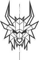 Abstract black and white digital art vector