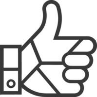 simple thumbs up gesture vector