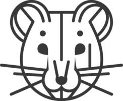 Cute mouse illustration Simple and minimalist design Perfect for a kids book or a logo vector