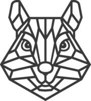 Geometric animal portrait simple and modern vector