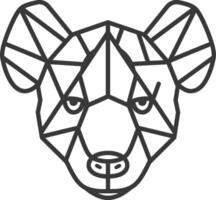 Geometric animal portrait a modern take on wildlife vector